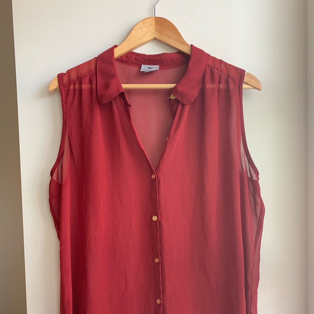 Dark red blouse